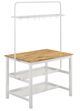 Coaster® Hollis Brown/White Counter Height Table with Pot Rack-0