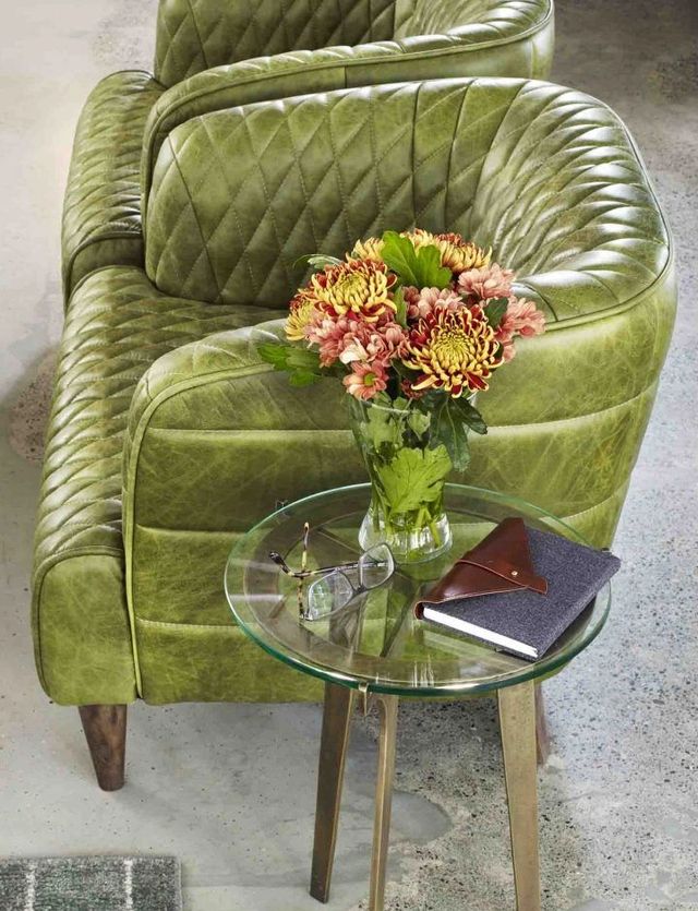 Moe's Home Collection Magdalen Dark Green Arm Chair-3