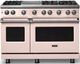 Viking® 5 Series 48" Blush Pro Style Gas (NG) Range with Polished Chrome Trim-0