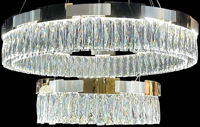 Michael Amini® Nova 2-Piece Clear Round LED Chandelier Set-2