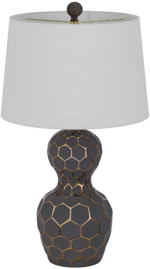 Cal® Lighting & Accessories Tuscaloosa 2-Piece Gold/Matte Black Table Lamp Set-1