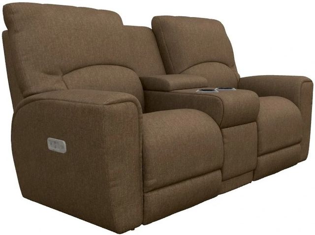 La-Z-Boy® Cassian Suede Power Reclining Loveseat with Console and Headrest-0