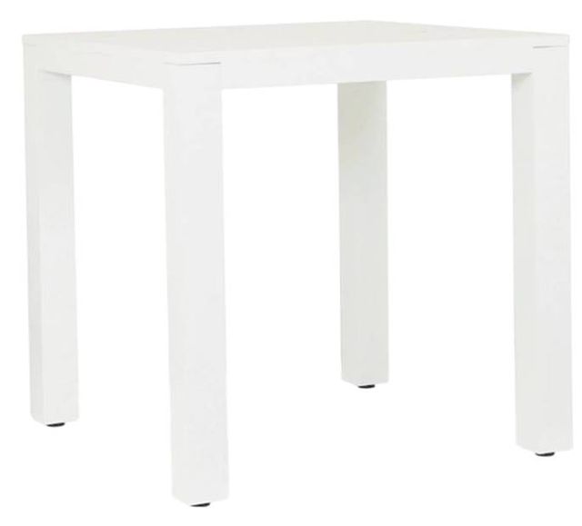 Sunset West Newport Satin White Metal Outdoor Pub Table-0