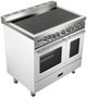 Verona® Prestige 36" White Double Oven Pro Style Electric Range-3