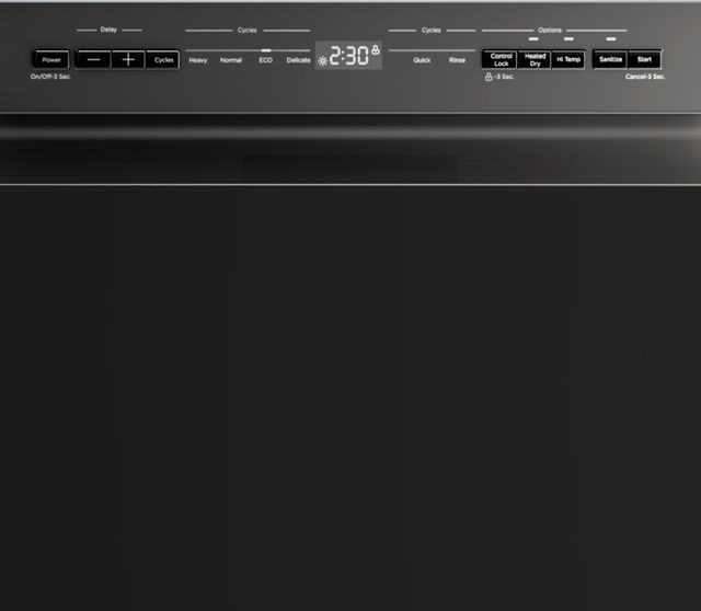 Midea® 18" Black Front Control Built In Dishwasher-4