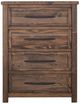 International Furniture Direct Dutton Brown 4-Drawer Chest-1