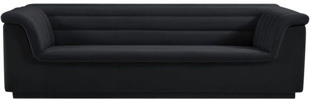 Meridian Furniture Cascade Black Velvet Sofa-1