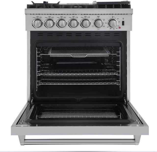 FORNO® Alta Qualita 30" Stainless Steel Freestanding Dual Fuel Range-1