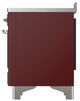 Ilve® Majestic III 48" Burgundy Pro Style Induction Range with Solid Door and Chrome Trim-4