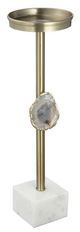 A & B Home Gold/White Tall Pillar Holder-0