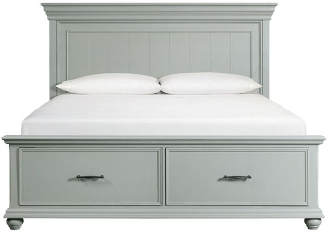 Elements International Slater Grey King Platform Storage Bed-1