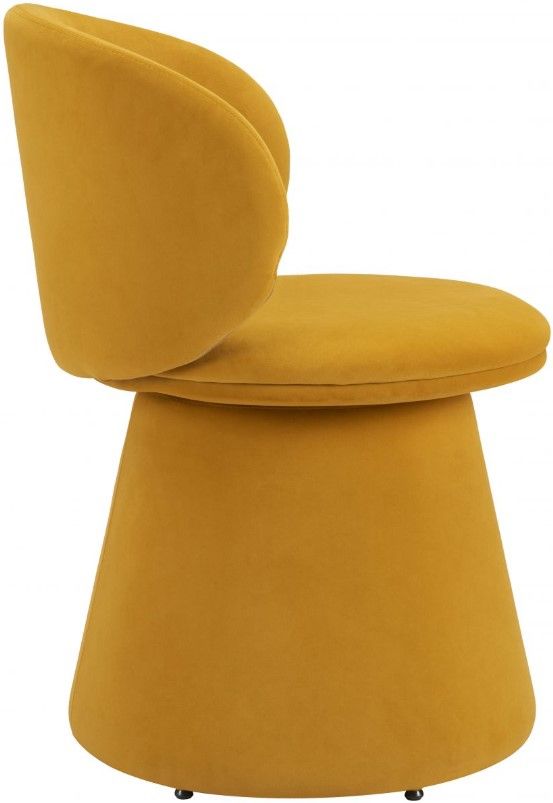 Zuo® Modern Oblic Orange Swivel Dining Side Chair-2