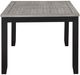 Coaster® Elodie Gray Dining Table with Black Base-2