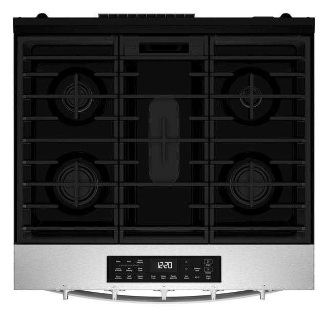 Whirlpool® 30" Fingerprint Resistant Stainless Steel Slide-In Gas Range with Air Cooking Technology-4