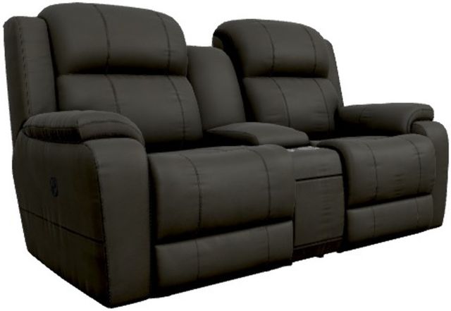 La-Z-Boy® Dorian Mineral Leather Manual Reclining Loveseat with Console-0