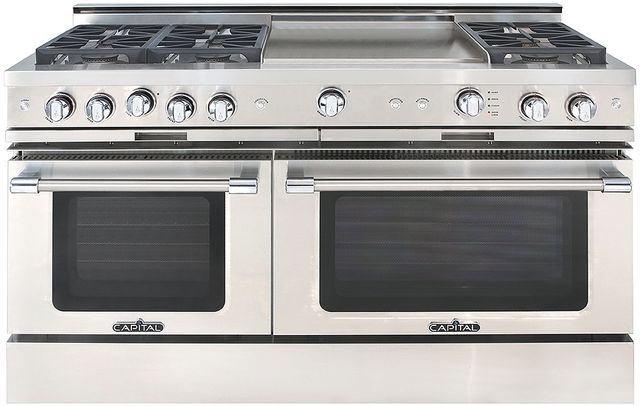 Capital Cooking™ Grand Chef 60" Stainless Steel Pro Style Gas Range with Grill-0