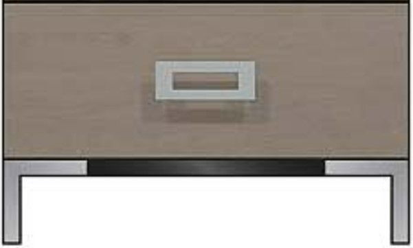 Country View Woodworking Customizable American Modern 24" 2-Drawer Metal Legs Nightstand-1