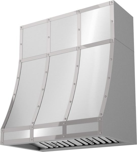 Zephyr Designer Collection 36'' x 12'' Stainless Steel Duct Cover Banding Kit -2