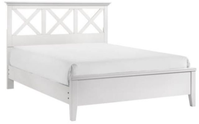 Bernards Nova II 3-Piece White Queen Panel Full Bedroom Set-1