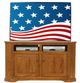 American Heartland Manufacturing Oak 57" Arched Base Tall Corner TV Stand-1