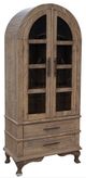 International Furniture Direct Arlette Gray-Brown Cabinet Bookcase -0