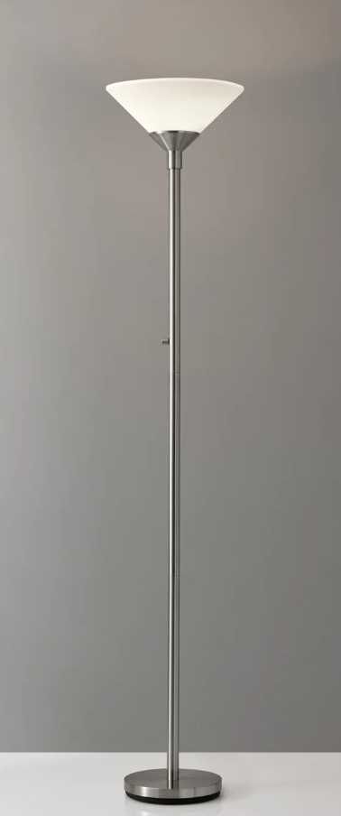 Adesso® Aries Brushed Steel Floor Lamp-1