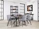 Mazin Furniture Memphis Gray Dining Table with Black Metal Legs-3
