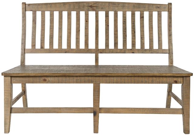 Jofran Inc. Carlyle Crossing Brown Slatback Bench-2