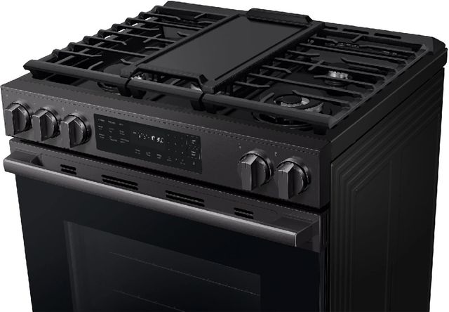 Samsung Bespoke Smart 30'' Fingerprint Resistant Matte Black Stainless Steel Gas Slide In Gas Range-2