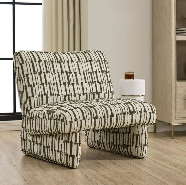 Uttermost® Willa Moss Green/Off-White Accent Chair-2