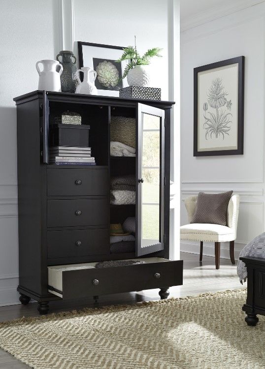 aspenhome® Oxford Black Chiffarobe-1
