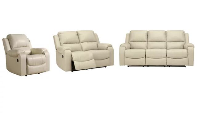 Signature Design by Ashley® Rackingburg 3-Piece Cream Reclining Living Room Seating Set-0