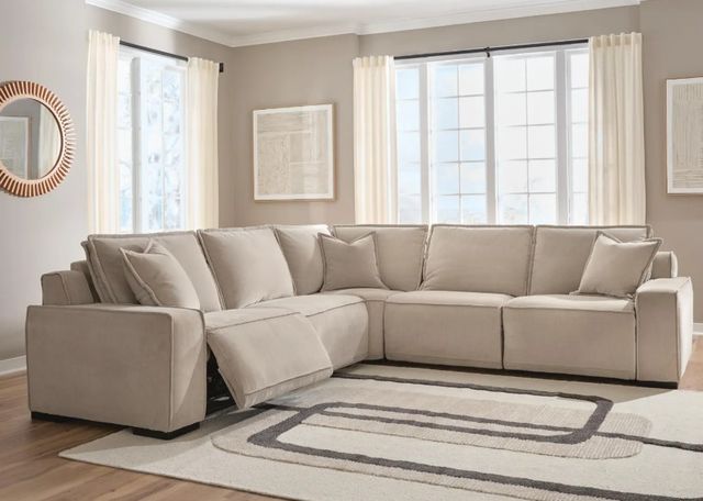Benchcraft® Carceri 5-Piece Cashmere Power Reclining L-Shape Sectional-1