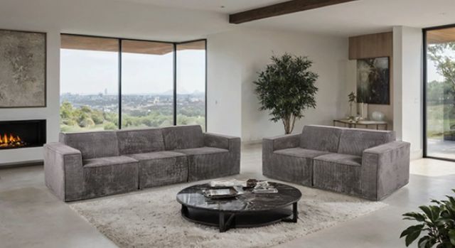 Furniture of America® Kimara Dark Gray Loveseat-2