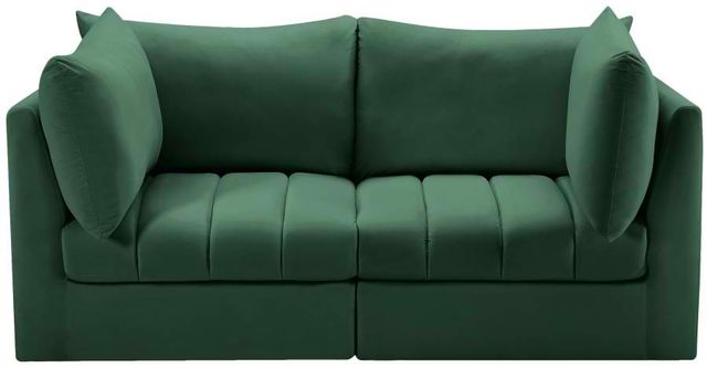 Meridian Furniture Jacob Green 66" Modular Velvet Sofa-1
