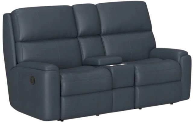 Flexsteel® Customizable Rio Leather Power Reclining Loveseat with Console-2