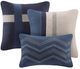 Olliix by Madison Park Blue King Palisades 7 Piece Faux Suede Comforter Set-1
