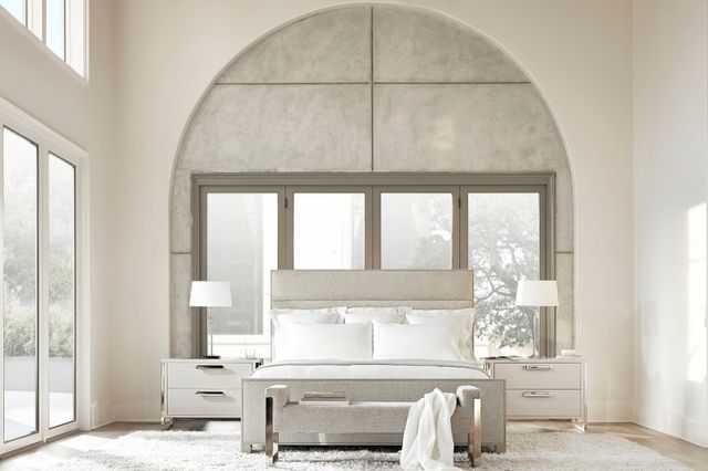 Bernhardt Stratum Gray/Polished Nickel Bench-1
