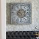 A & B Home Gold/Silver Square Gear Clock-2