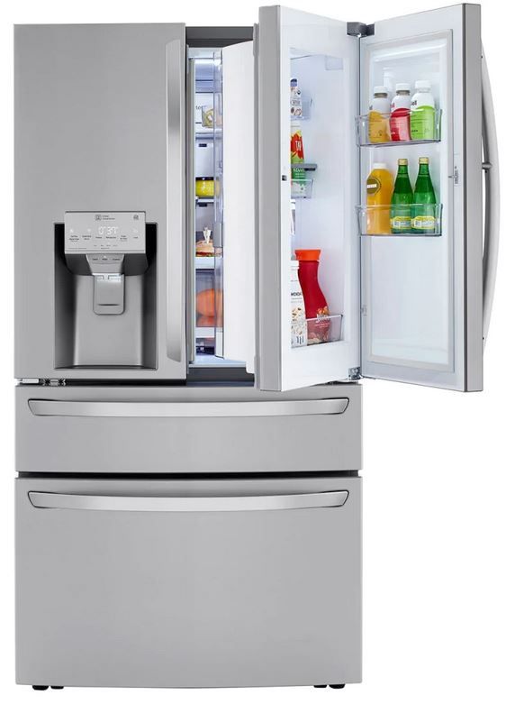 LG 36 in. 22.5 Cu. Ft. PrintProof™ Stainless Steel Counter Depth French Door Refrigerator with CraftIce™-3