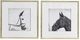 A & B Home 2-Piece Black/Gold/White Horse Wall Art-0