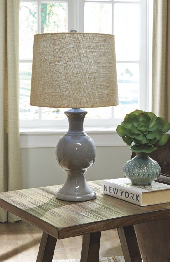Signature Design by Ashley® Magdalia Gray Table Lamp-1