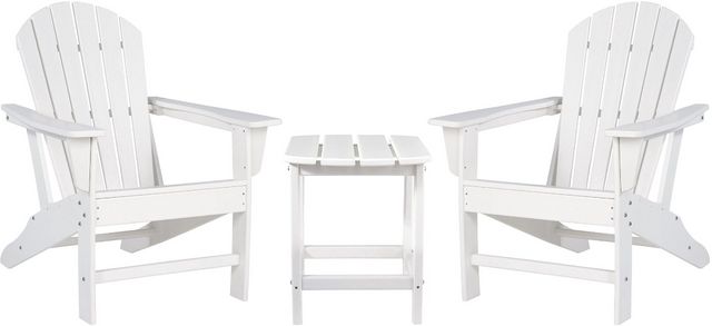 Signature Design by Ashley® Sundown 3-Piece White Outdoor Seating Chair Set-0
