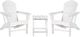 Signature Design by Ashley® Sundown 3-Piece White Outdoor Seating Chair Set-0