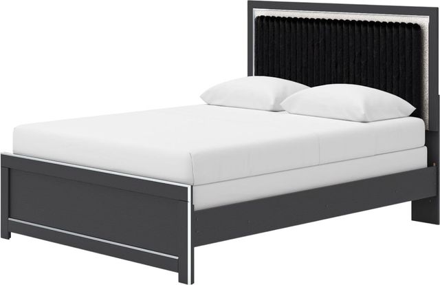 Signature Design by Ashley® Zuraleus 3-Piece Black Queen Upholstered Panel Bedroom Set-4
