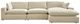 Benchcraft® Elyza 3-Piece Linen Right-Arm Facing Sectional and Chaise-0