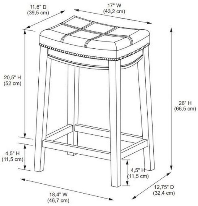 Linon Claridge Brown/Natural Counter Stool-2