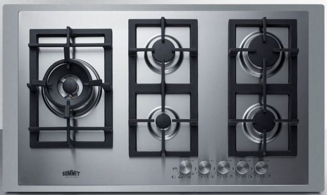 Summit® 36" Stainless Steel Natural Gas Cooktop-0