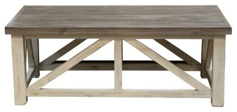 American Wholesale Furniture Spencer Granite Coffee Table with White Base-0