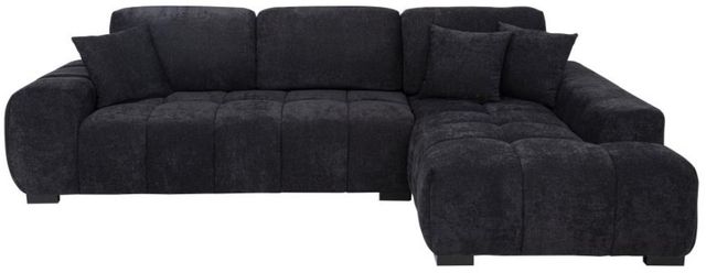 Coaster® Octavia Black 2-Piece L-Shaped Sectional and Chaise-1
